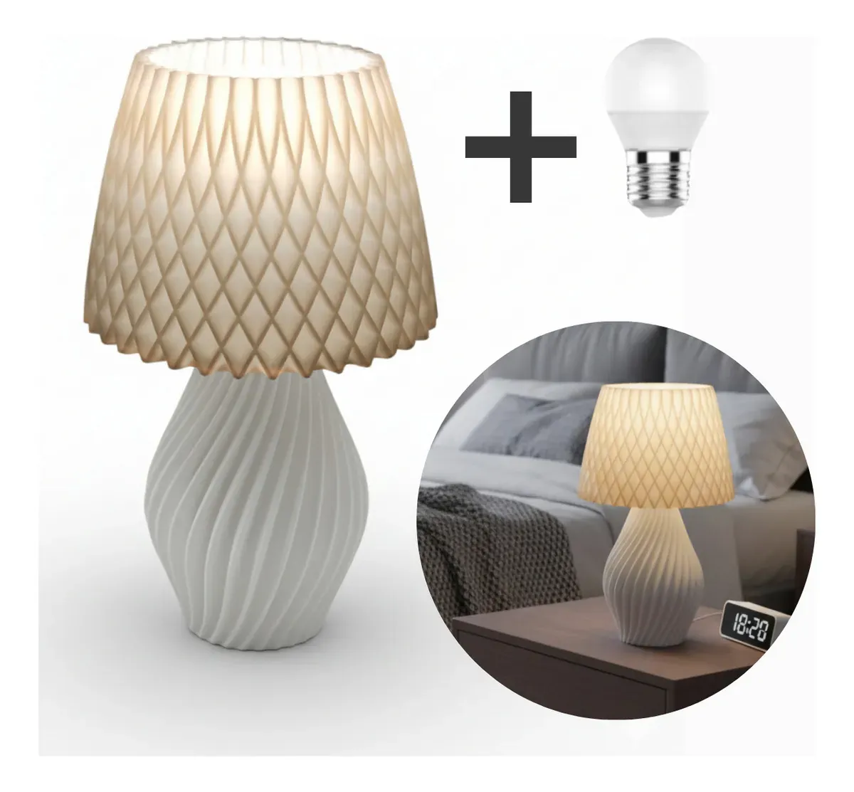 Abajur Luminária de Mesa Moderna