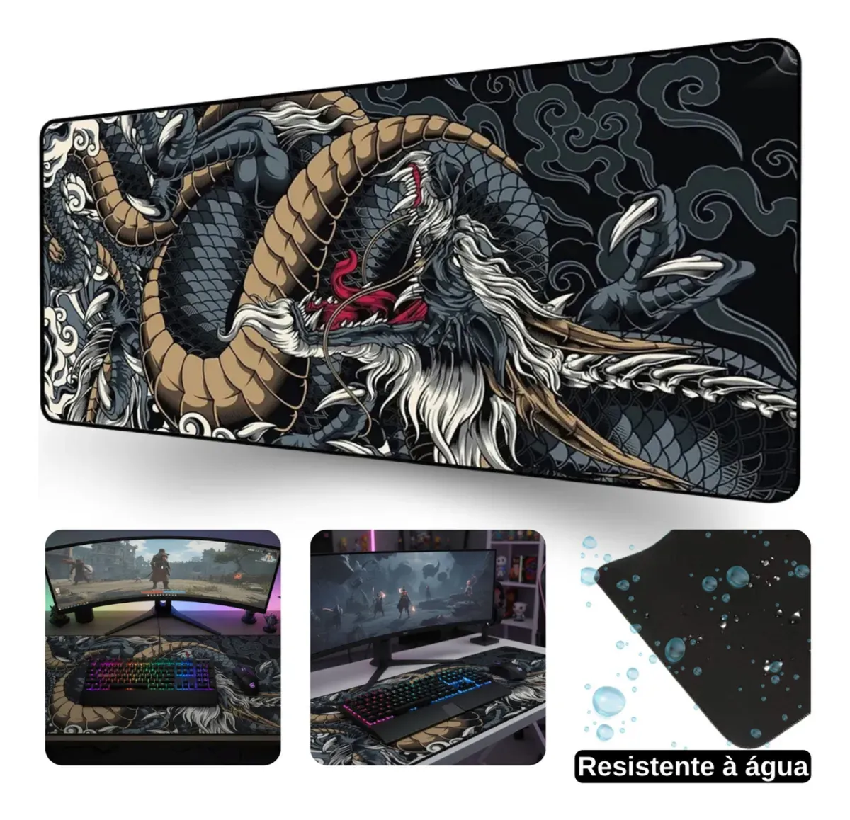 Mouse Pad Dragão Azul