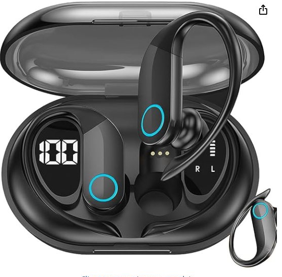 Fone Bluetooth TWS Esportivo com Gancho