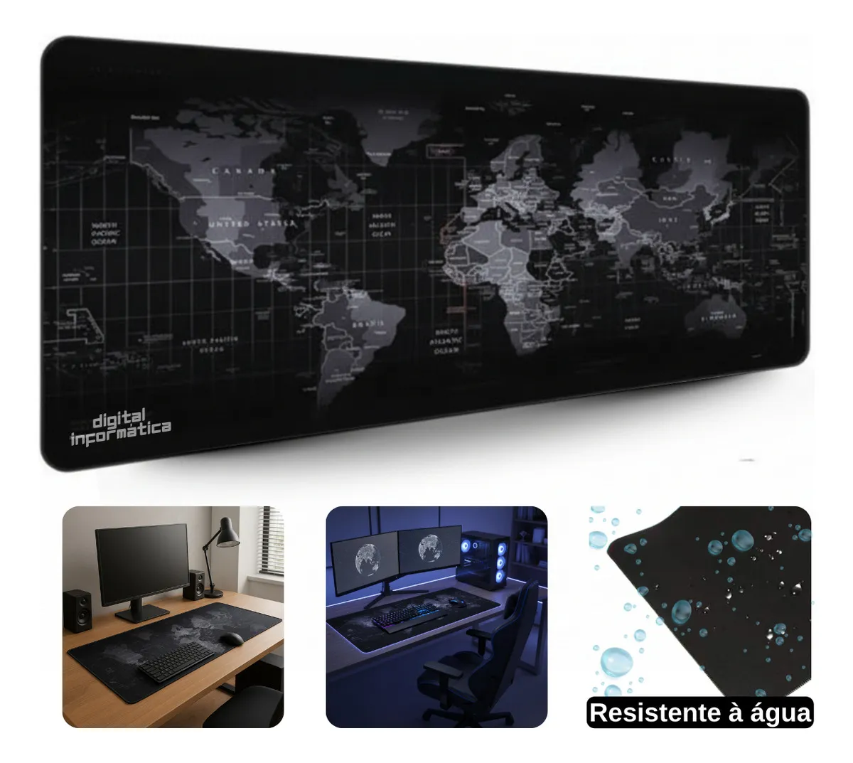 Mouse Pad Extra Grande Mapa-Múndi