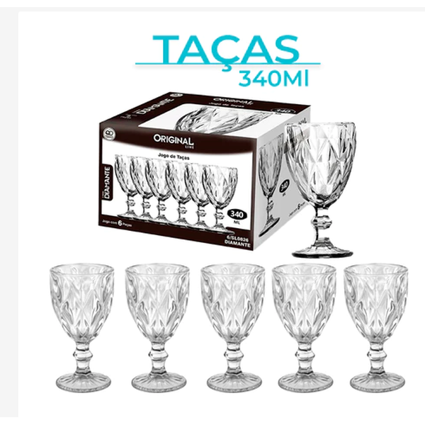 Jogo de Taças Diamond 340ml
