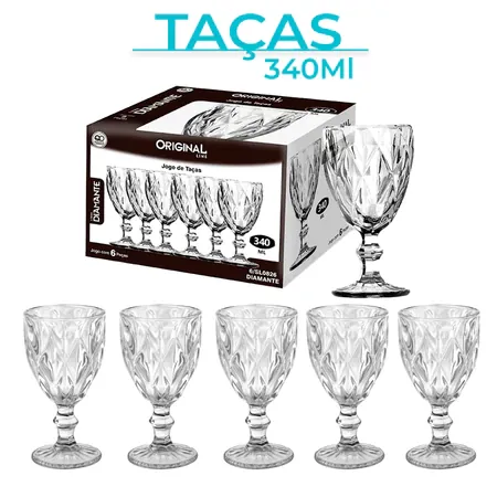 Jogo de Taças Diamond 340ml